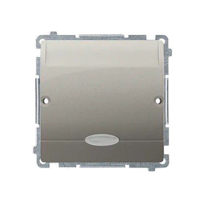 Hotel-Cart Schalter 2-polig beleuchtet 10A 250V satin met. Kontakt Simon  BMWH1.02/29