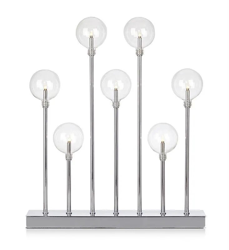 JUNIOR 7 Schreibtischlampe Glassball E5 silber