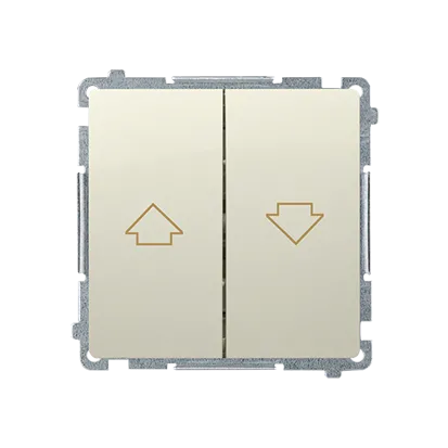 Jalousie- Serientaster mit Audruck "Pfeile" beige matt Kontakt Simon BMZ1.01/12