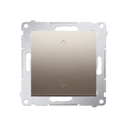 Jalousieschalter 1polig mit Aufdruck "0-1-2" Gold matt Kontakt Simon 54 Premium DZW1K.01/44
