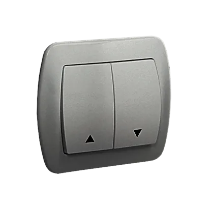 Jalousietaste 1-polig Aluminium matt metallich Kontakt Simon AZ1/26