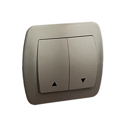 Jalousietaste 1-polig Satin matt metallich Kontakt Simon AZ1/29