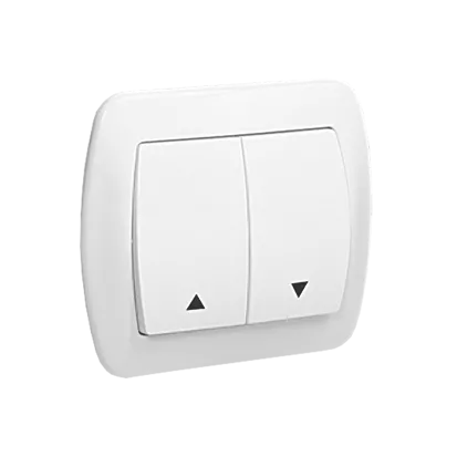 Jalousietaste 1-polig  weiß glänzend Kontakt Simon AZ1/11