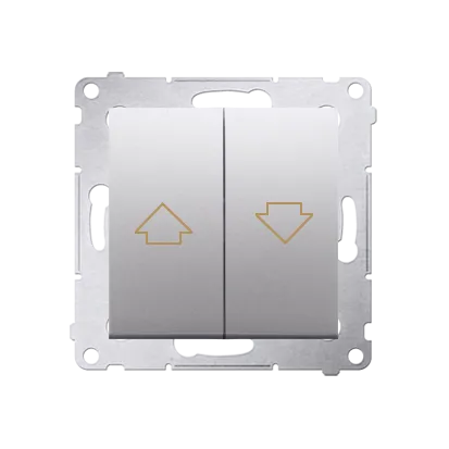 Jalousietaster 1polig Steuerung von mehren Orten Silber Kontakt Simon 54 Premium DZP1W.01/43