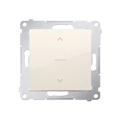 Jalousietaster 1polig mit Aufdruck 3 Positionen 0-1-2 cremeweiß Kontakt Simon 54 Premium DZW1K.01/41