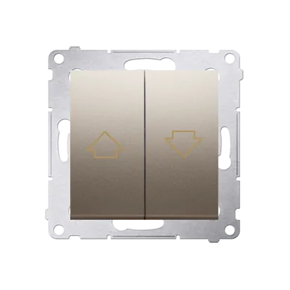 Jalousietaster 1polig mit Aufdruck Gold Simon 54 Premium Kontakt Simon DZP1.01/44