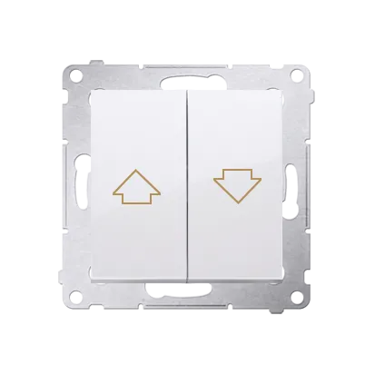 Jalousietaster 1polig mit Aufdruck Weiß Simon 54 Premium Kontakt Simon DZP1.01/11