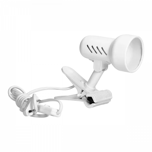 Kelly, Schreibtischlampe mit Clip, 40W, E14, Stahl + Kunststoff, weiß