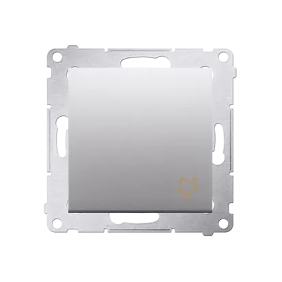 Klingeltaster(Modul) mit Aufdruck Steckklemmen Silber Simon 54 Premium Kontakt Simon DD1.01/43