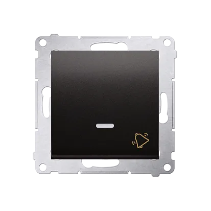 Klingeltaster(Modul) mit Aufdruck und LED Anthrazit Kontakt Simon 54 Premium DD1L.01/48