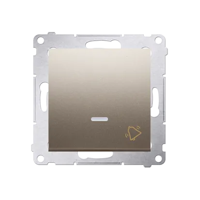 Klingeltaster(Modul) mit Aufdruck und LED Gold Kontakt Simon 54 Premium DD1L.01/44