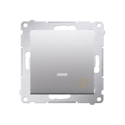 Klingeltaster(Modul) mit Aufdruck und LED Silber Kontakt Simon 54 Premium DD1L.01/43