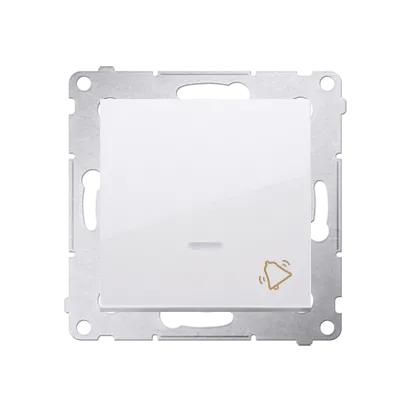 Klingeltaster(Modul) mit Aufdruck und LED Weiß Kontakt Simon 54 Premium DD1L.01/11