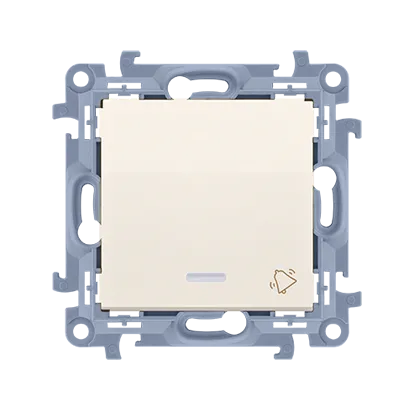 Klingeltaster mit LED-Beleuchtung (Modul) 10AX 250V Creme Simon 10
