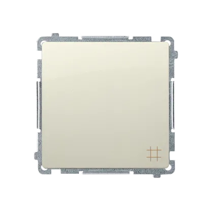 Kreuzschalter 10AX 250V mit Aufdruck "Kreuz" beige matt Kontakt Simon BMW7.01/12