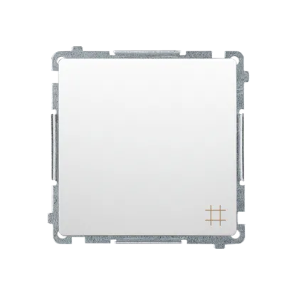 Kreuzschalter 10AX 250V mit Aufdruck "Kreuz"  weiß glänzend Kontakt Simon BMW7.01/11