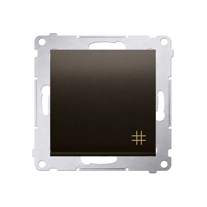 Kreuzschalter (Modul) mit Aufdruck  Steckklemmen Braun Simon 54 Premium Kontakt Simon DW7.01/46