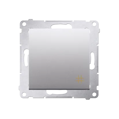 Kreuzschalter (Modul) mit Aufdruck  Steckklemmen Silber Simon 54 Premium Kontakt Simon DW7.01/43