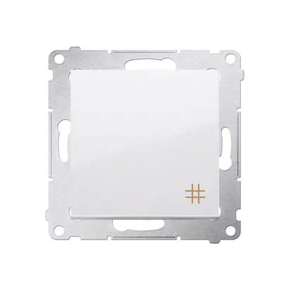 Kreuzschalter (Modul) mit Aufdruck  Steckklemmen Weiß Simon 54 Premium Kontakt Simon DW7.01/11