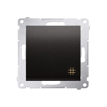 Kreuzschalter (Modul) mit Aufdruck und Anthrazit matt Kontakt Simon 54 Premium DW7A.01/48