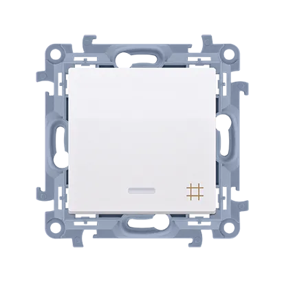 Kreuzschalter mit LED-Beleuchtung (Modul) 10AX 250V weiß Simon 10