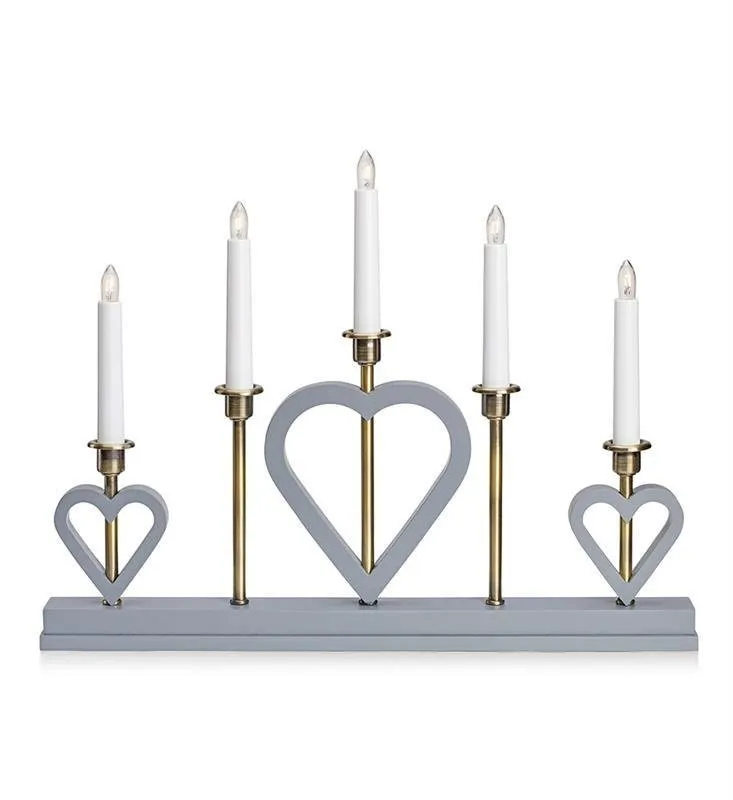 Kronleuchter MELISSA 5L 5xE10 grau