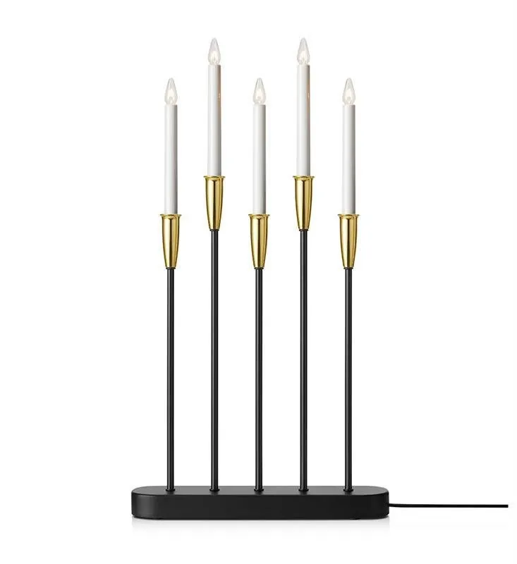 Kronleuchter NICE 5L 5xE10 schwarz, Messing Markslojd 705282