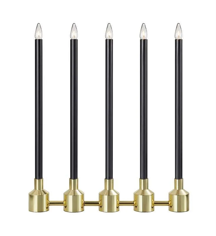 Kronleuchter PHILIPPA 5L 5xE10 schwarz, gold Markslojd 705334