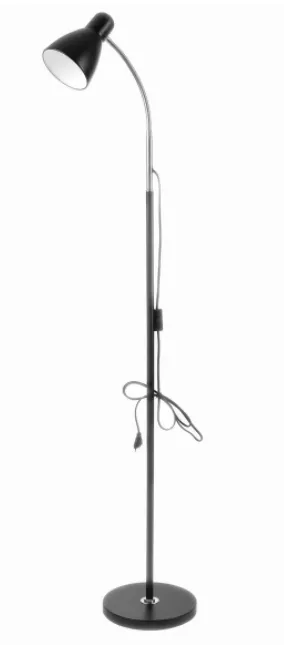 LAR Stehleuchte, max 20W E27, 155 cm, schwarz