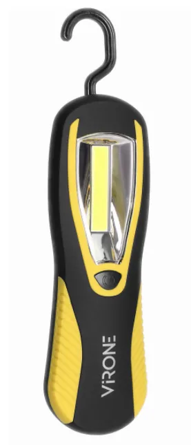 LED COB 3W Werkstatttaschenlampe, 200lm, 3 x AA Magnet, Haken