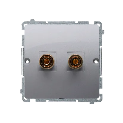 Lautsprecherdose inox met. Kontakt Simon BMGL2.02/21