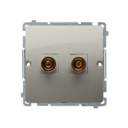 Lautsprecherdose satin met. Kontakt Simon BMGL2.02/29