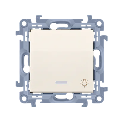 Lichttaster mit LED-Beleuchtung (Modul) 10AX 250V Creme Simon 10