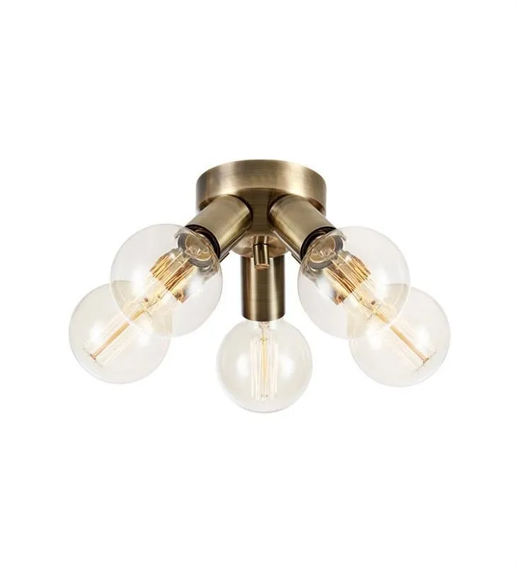 MAZZO 5L 5x40W IP20 Messing E27 Kugeln Deckenleuchte 108553 Markslojd