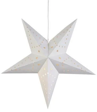 MIKKE Stern-Pendelleuchte 45cm E14 weiß