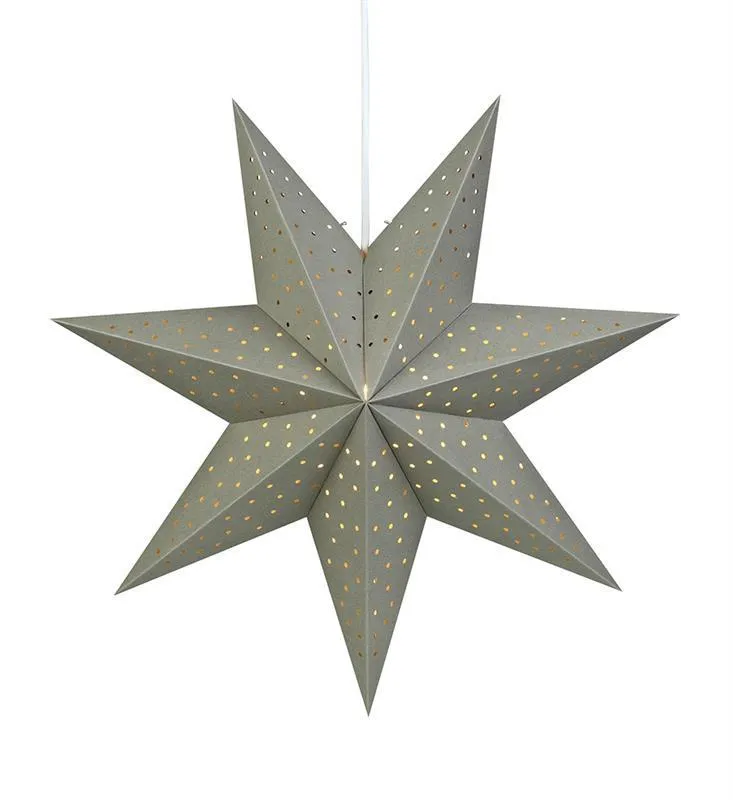 MORRIS 45 E14 grau Stern-Pendelleuchte