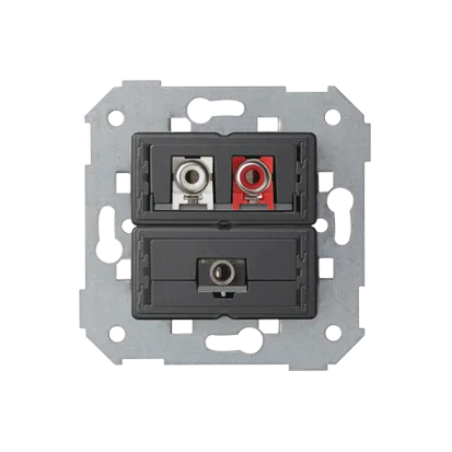 Mini jack + 2 RCA Kontakt Simon 82 Detail 7501092-039