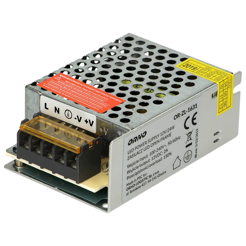 Netzteil mit offenem Rahmen 12VDC 25W, IP20