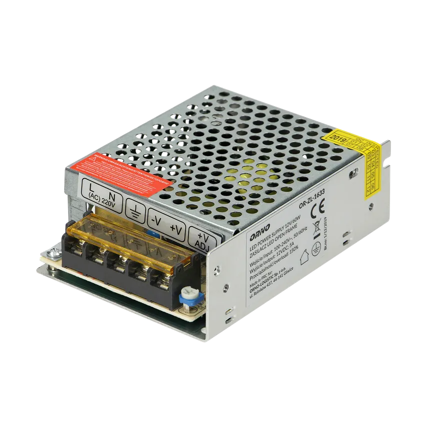 Netzteil mit offenem Rahmen 12VDC 60W, IP20