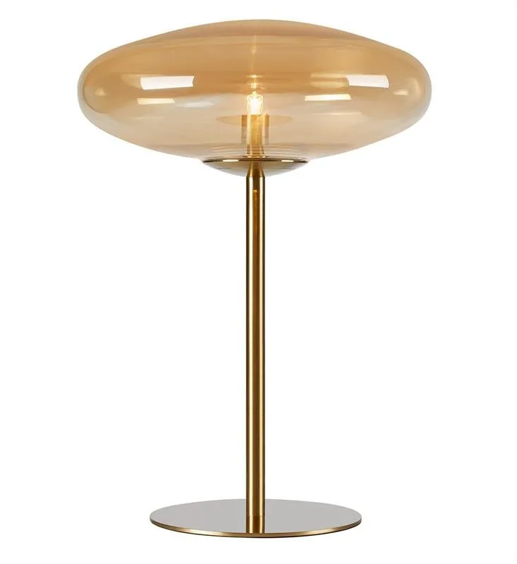 Ovale Tischleuchte G9 LOCUS 1L 1x18W IP20 bernstein/messing 108443 Markslojd