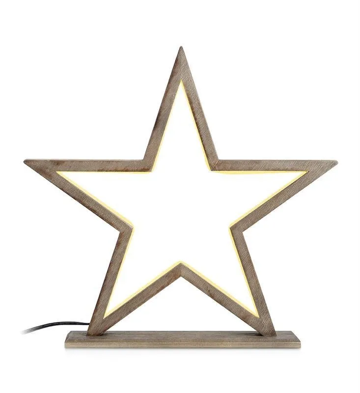 POLARIS Star LED Schreibtischlampe braun Markslojd 704850