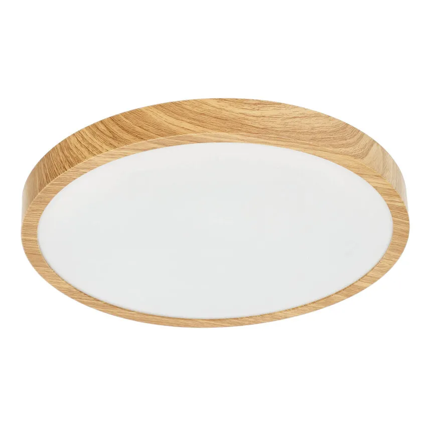 Plafond PERETI 18W Holzring 29,5cm, 3000K warm, 1800lm, IP44, 220-240V EDO777612 EDO Solutions