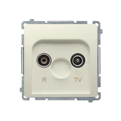 R- TV- Endantennendose für Durchgangsdose Anschlussdämpfung 10dB beige matt BMZAK10/1.01/12