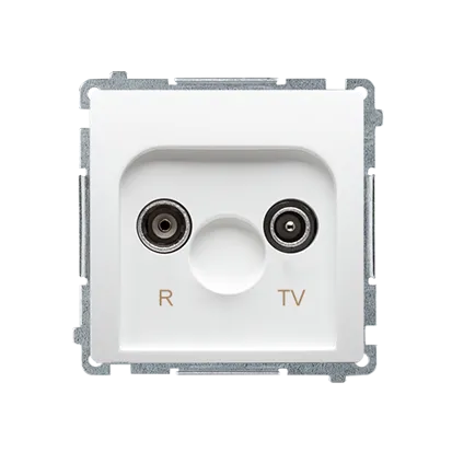 R- TV-Endantennendose separate Dämpfung 1dB weiß Kontakt Simon BMZAR1/1.01/11