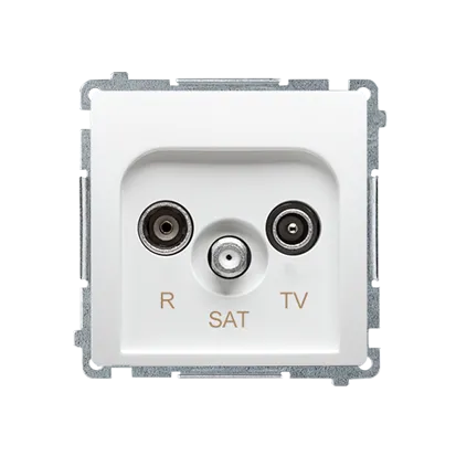 R- TV- SAT Durchgangsdose Anschlussdämpfung 10dB weiß Kontakt Simon SAT10/P.01/11