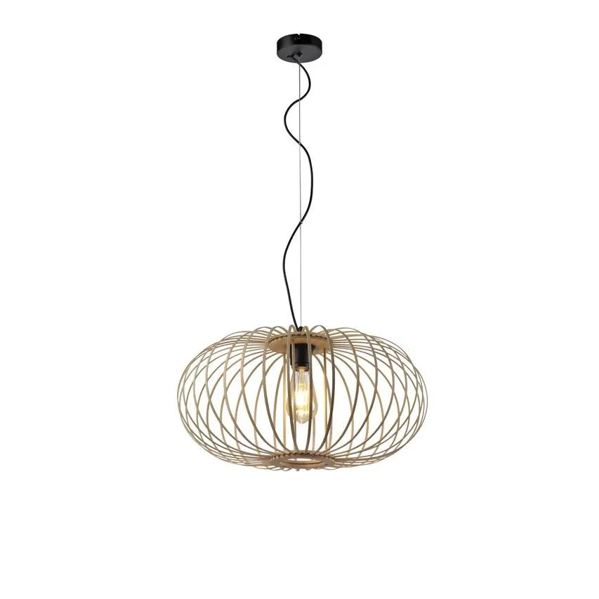 RACOON Pendelleuchte 1xE27 Naturholz LeuchtenDirekt 11409-79 Zuma Line