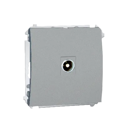 RTV-Endantennendose, getrennt aluminium met. Kontakt Simon BMAK3.01/26