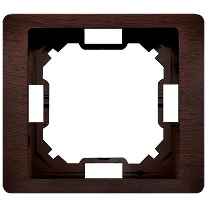 Rahmen 1-fach Neos mahagoni vertikal und horizontal Kontakt Simon BMRC1/050