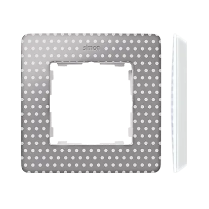 Rahmen 1fach Detail original-imagine warmgrau Punkte/ Grundfarbe weiß Kontakt Simon 82 8200610-211
