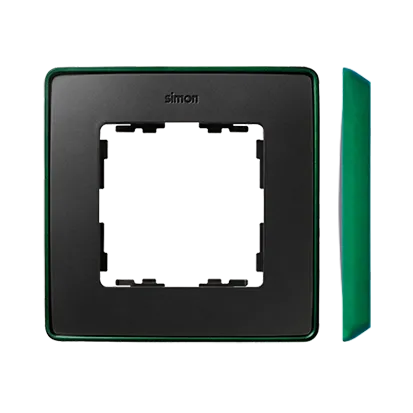 Rahmen 1fach Detail original- select Metall/ Grundfarbe Holz Kontakt Simon 82 8201610-250